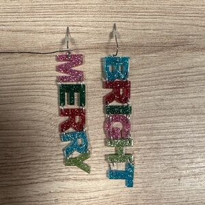 Betsey Johnson Colorful Glitter 'Merry Bright' Earrings